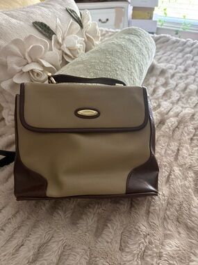 Vintage Capezio Two-Tone Tan and Brown Bag